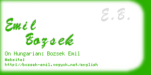 emil bozsek business card